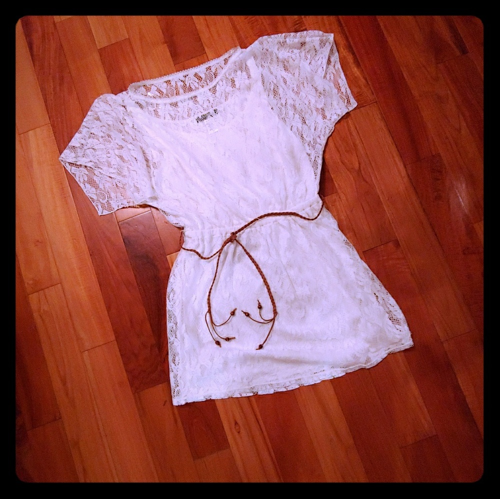 NWOT White Lace Boho Dress